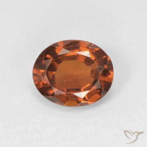 1.42ct 天然 ミディアムオレンジ ヘソナイトガーネット, 楕円形, VVS-VS
