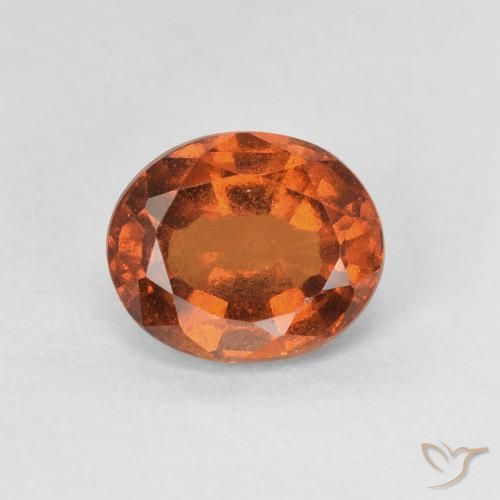 1.72ct 天然 アンバーオレンジ ヘソナイトガーネット, 楕円形, VVS-VS