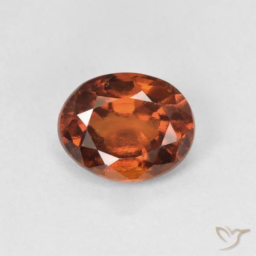 1.23ct 天然 ディープオレンジ ヘソナイトガーネット, 楕円形, VVS-VS