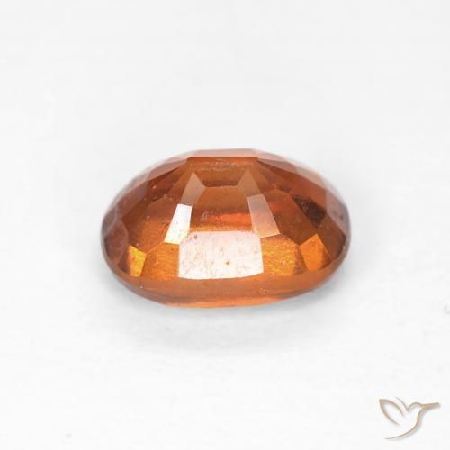 1.29カラットの天然Medium Dark-Orangeヘソナイトガーネット、クッション、VVS-VS