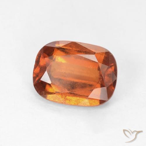 1.68カラットの天然Medium Dark-Orangeヘソナイトガーネット、クッション、VS