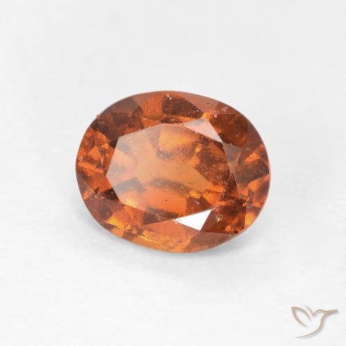 1.51ct 天然 ディープオレンジ ヘソナイトガーネット, 楕円形, VS