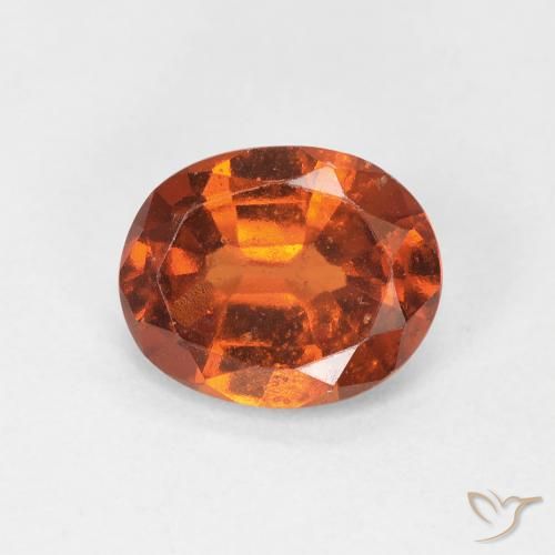 1.48ct 天然 ディープオレンジ ヘソナイトガーネット, 楕円形, VS