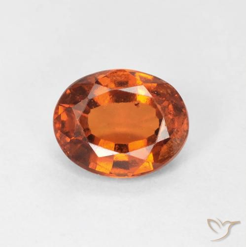 1.29ct 天然 赤みがかったオレンジ ヘソナイトガーネット, 楕円形, VS
