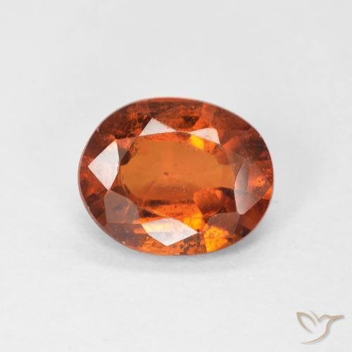 1.39ct 天然 Medium Dark-Orange ヘソナイトガーネット, 楕円形, VS