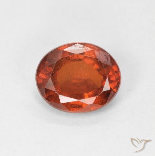 1.39ct 天然 アンバーオレンジ ヘソナイトガーネット, 楕円形, VS