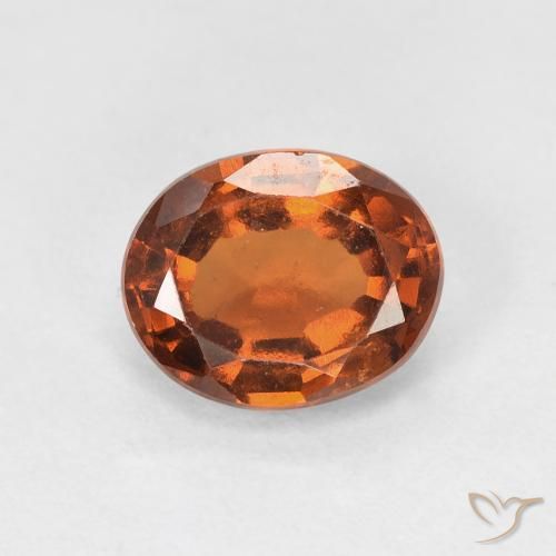 1.62ct 天然 ディープオレンジ ヘソナイトガーネット, 楕円形, VVS-VS