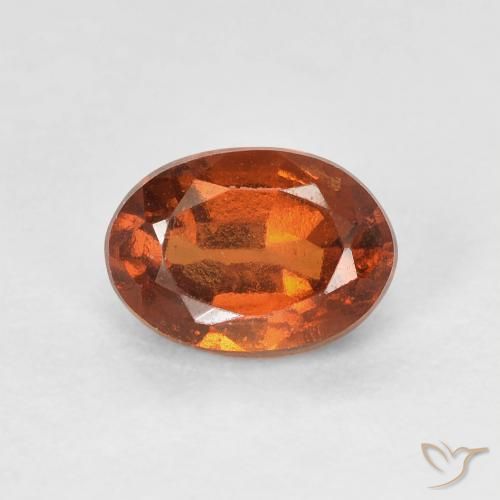 1.16ct 天然 赤みがかったオレンジ ヘソナイトガーネット, 楕円形, VVS-VS