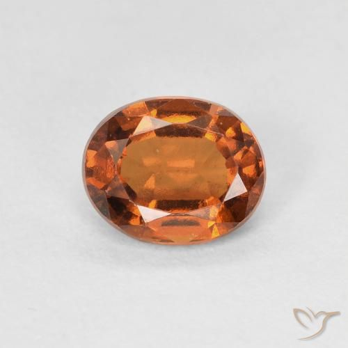 1.22ct 天然 赤みがかったオレンジ ヘソナイトガーネット, 楕円形, VVS-VS