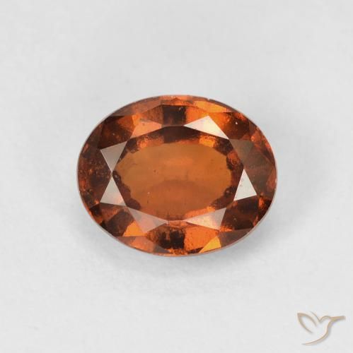 1.56ct 天然 ディープオレンジ ヘソナイトガーネット, 楕円形, VVS-VS