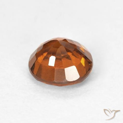 0.94カラットの天然Medium Dark-Orangeヘソナイトガーネット、ラウンド、VVS-VS