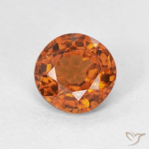 0.95ct 天然 Medium Dark-Orange ヘソナイトガーネット, ラウンド, VVS-VS