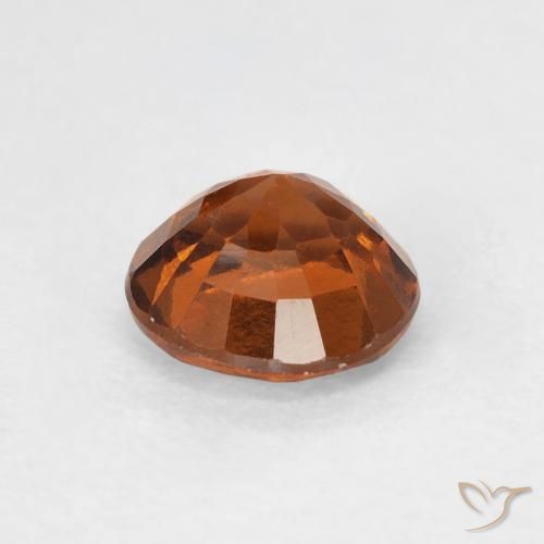 0.95カラットの天然Medium Dark-Orangeヘソナイトガーネット、ラウンド、VVS-VS