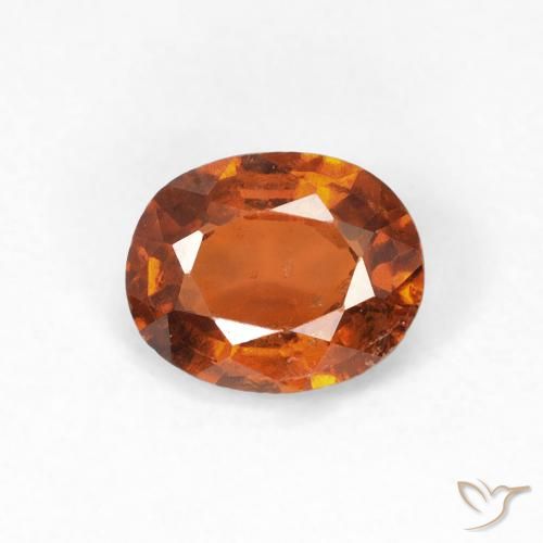 0.92ct 天然 Medium Dark-Orange ヘソナイトガーネット, 楕円形, VS
