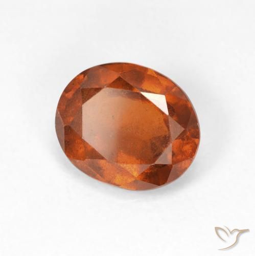 2.15カラットの天然Medium Dark-Orangeヘソナイトガーネット、楕円形、VS