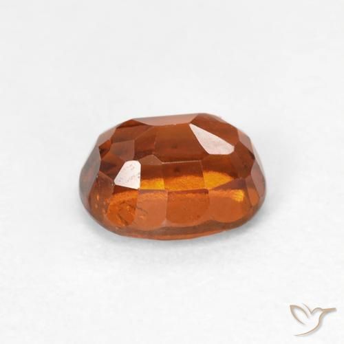 1.25カラットの天然Medium Dark-Orangeヘソナイトガーネット、楕円形、VS
