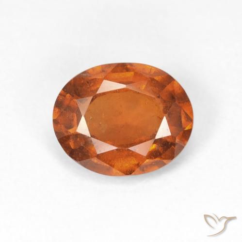 1.89ct 天然 Medium Dark-Orange ヘソナイトガーネット, 楕円形, VS