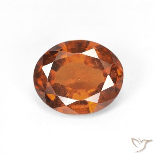 2.03ct 天然 アンバーオレンジ ヘソナイトガーネット, 楕円形, VS