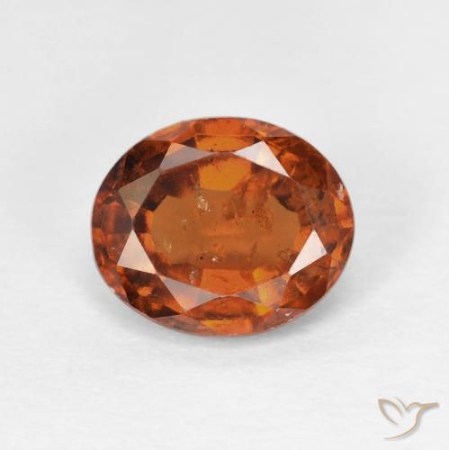 2.12ct 天然 ディープオレンジ ヘソナイトガーネット, 楕円形, VS