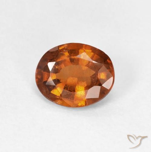 1.06ct 天然 ディープオレンジ ヘソナイトガーネット, 楕円形, VS