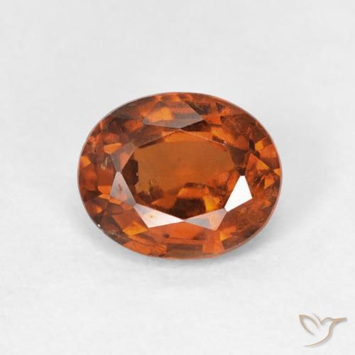 1.74ct 天然 ダークオレンジ ヘソナイトガーネット, 楕円形, VS