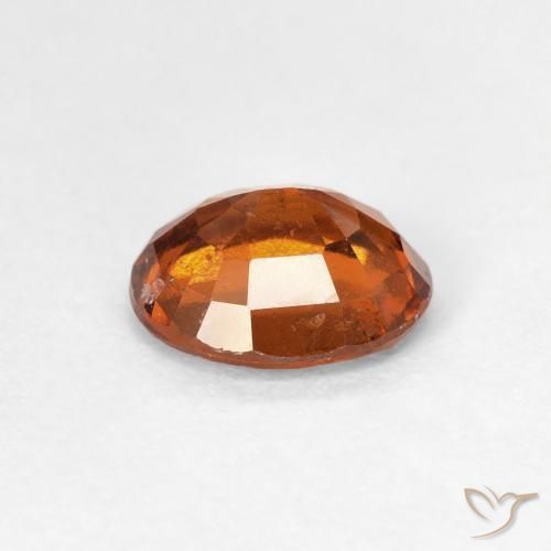 1.56カラットの天然Medium Dark-Orangeヘソナイトガーネット、楕円形、VS