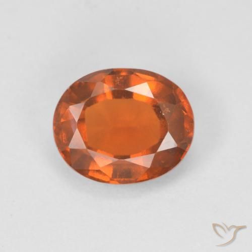 1.43ct 天然 赤みがかったオレンジ ヘソナイトガーネット, 楕円形, VVS-VS