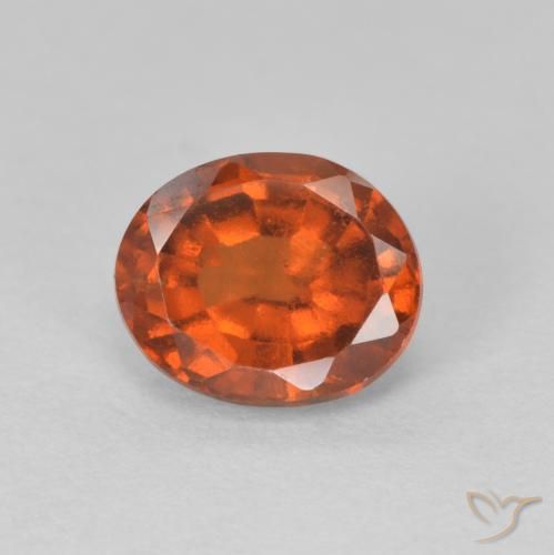 1.60ct 天然 ファイアオレンジ ヘソナイトガーネット, 楕円形, VVS-VS