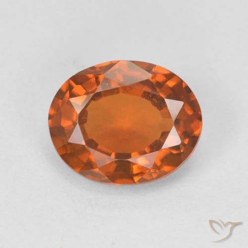 1.67ct 天然 Medium Dark-Orange ヘソナイトガーネット, 楕円形, VVS-VS