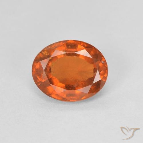 1.16ct 天然 ミディアムオレンジ ヘソナイトガーネット, 楕円形, VVS-VS
