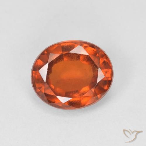 1.48ct 天然 赤みがかったオレンジ ヘソナイトガーネット, 楕円形, VVS-VS