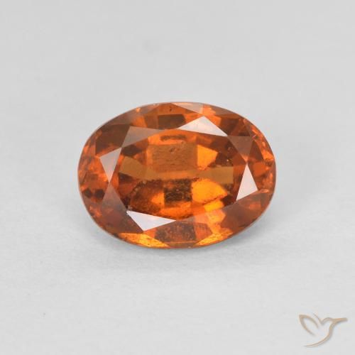 1.27ct 天然 Medium Dark-Orange ヘソナイトガーネット, 楕円形, VVS-VS