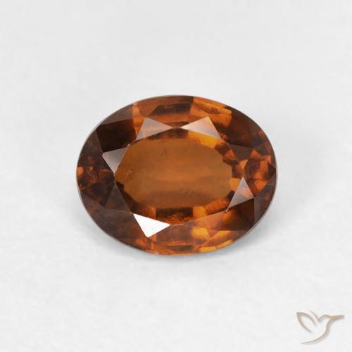 1.40ct 天然 ディープオレンジ ヘソナイトガーネット, 楕円形, VVS-VS