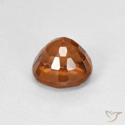 0.90カラットの天然Medium Dark-Orangeヘソナイトガーネット、ラウンド、VVS-VS