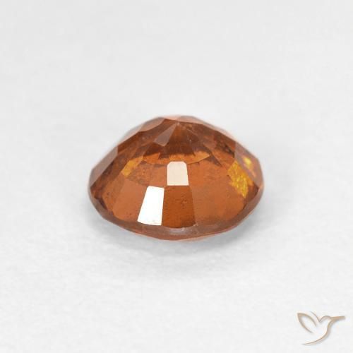 0.96カラットの天然Medium Dark-Orangeヘソナイトガーネット、ラウンド、VS