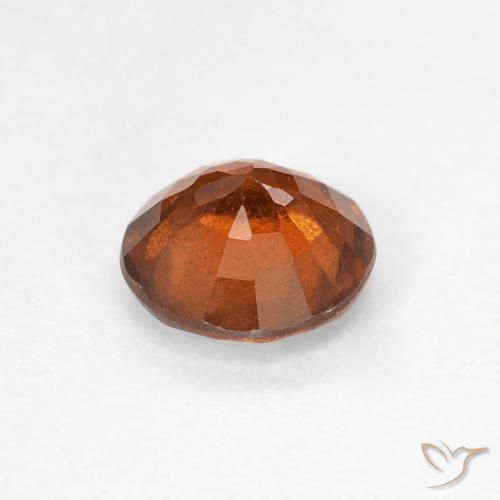 0.95カラットの天然Medium Dark-Orangeヘソナイトガーネット、ラウンド、VS