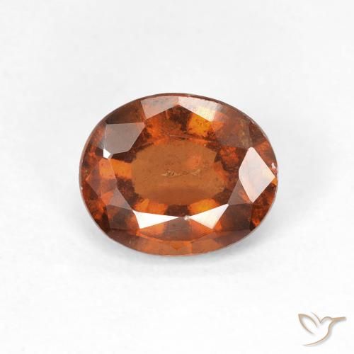 1.50ct 天然 ディープオレンジ ヘソナイトガーネット, 楕円形, VS