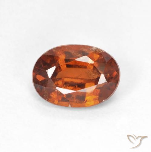 1.43ct 天然 アンバーオレンジ ヘソナイトガーネット, 楕円形, VS