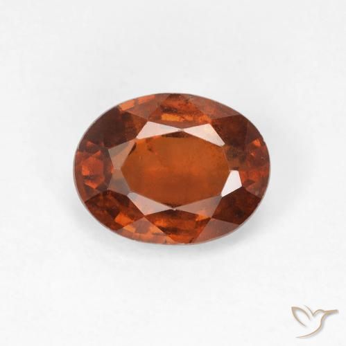 1.81ct 天然 ダークオレンジ ヘソナイトガーネット, 楕円形, VS