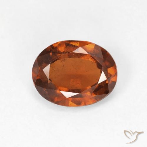 1.41ct 天然 アンバーオレンジ ヘソナイトガーネット, 楕円形, VS