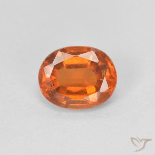 1.14ct 天然 ミディアムオレンジ ヘソナイトガーネット, 楕円形, VS