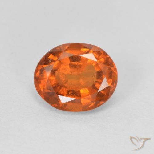 1.39ct 天然 ディープオレンジ ヘソナイトガーネット, 楕円形, VS
