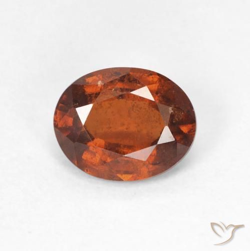 1.45ct 天然 アンバーオレンジ ヘソナイトガーネット, 楕円形, VS