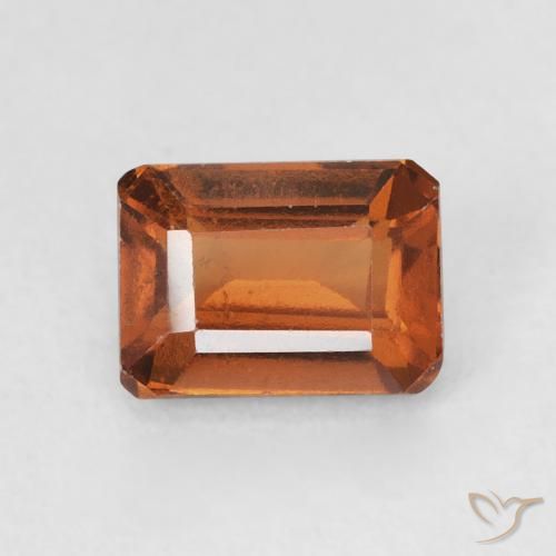 1.50ct 天然 Medium Dark-Orange ヘソナイトガーネット, エメラルドカット, VVS-VS