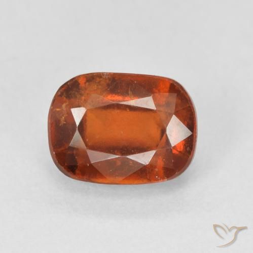 2.43ct 天然 赤みがかったオレンジ ヘソナイトガーネット, クッション, VS