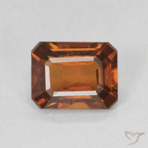 1.50ct 天然 ディープオレンジ ヘソナイトガーネット, エメラルドカット, VVS-VS