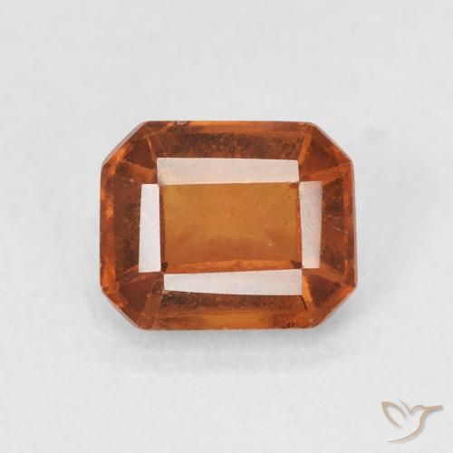 1.71ct 天然 ディープオレンジ ヘソナイトガーネット, エメラルドカット, VS