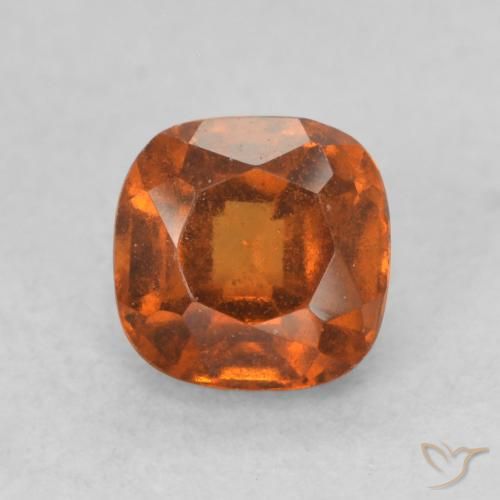 0.73ct 天然 ミディアムオレンジ ヘソナイトガーネット, クッション, VS