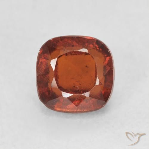 0.94ct 天然 赤みがかったオレンジ ヘソナイトガーネット, クッション, VS