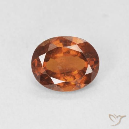 1.27ct 天然 赤みがかったオレンジ ヘソナイトガーネット, 楕円形, VS
